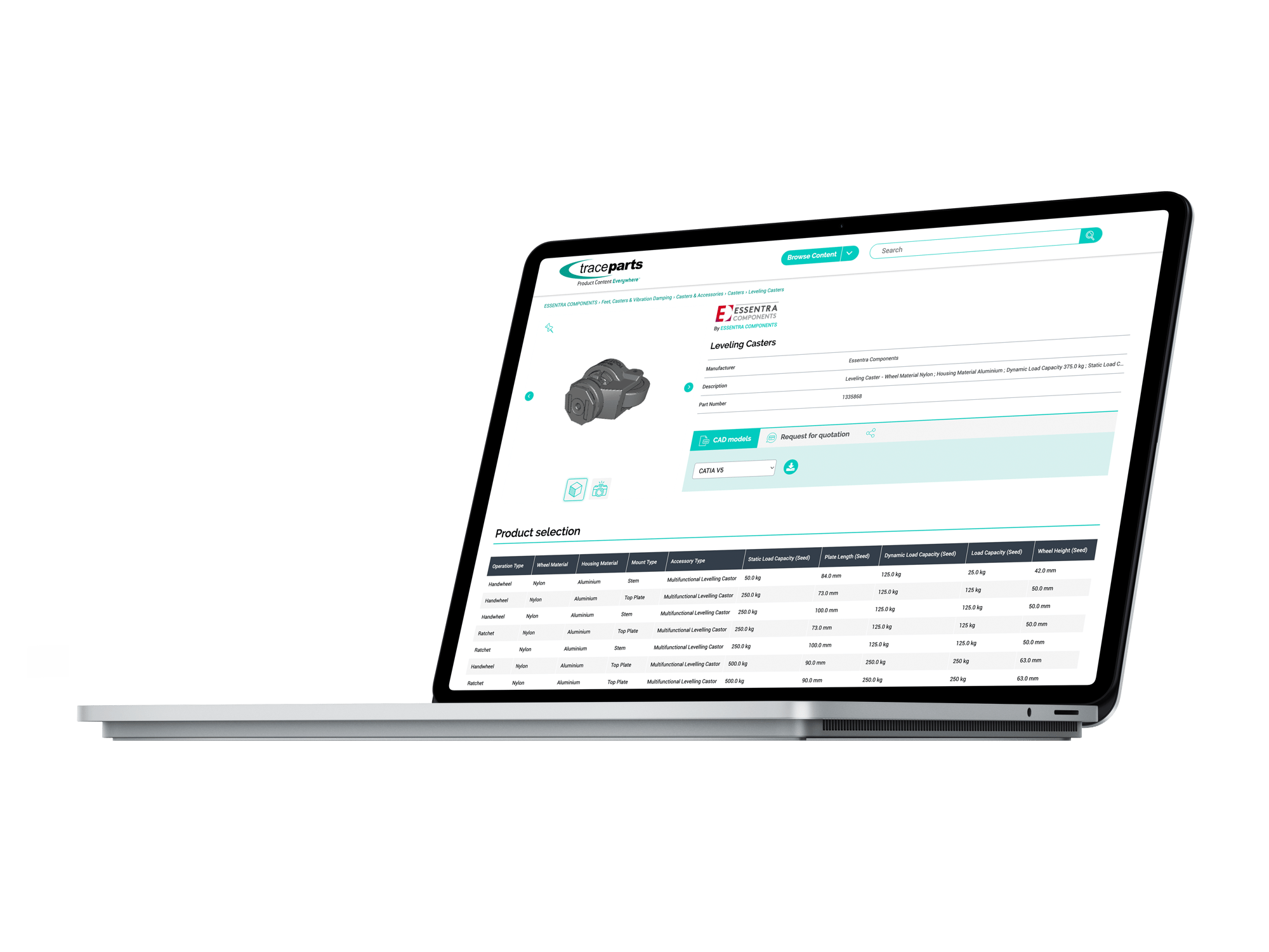 TraceParts.com product page